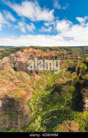 Viste del Canyon di Waimea sull'isola di Kauai, Hawaii Foto Stock