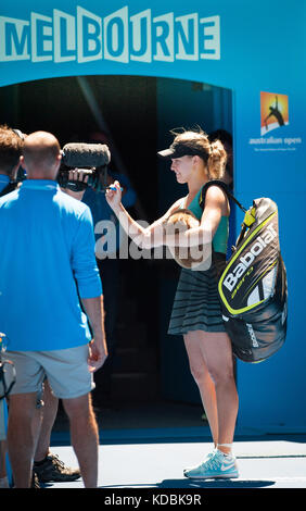 Tennis 2014 - australian open -bouchard v ivanovic Foto Stock