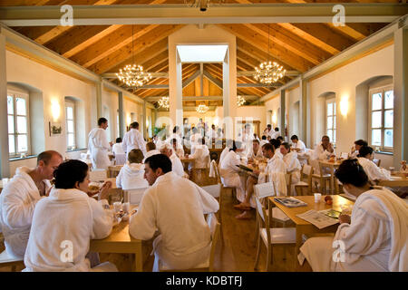 Sala da pranzo, Pré-Saint-Didier Spa, Valle d'Aosta, Italia Foto Stock
