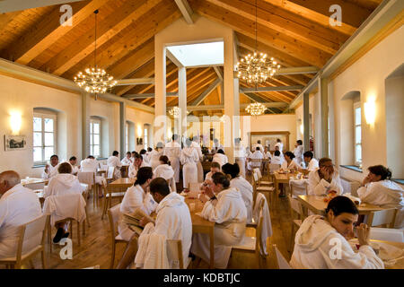 Sala da pranzo, Pré-Saint-Didier Spa, Valle d'Aosta, Italia Foto Stock