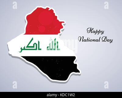 Illustrazione dell'iraq giornata nazionale sullo sfondo Illustrazione Vettoriale