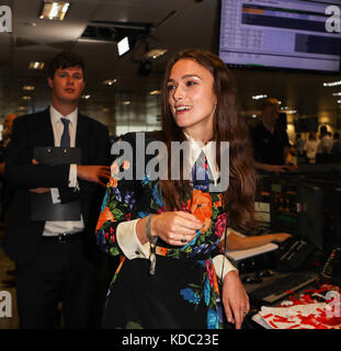 Le celebrità partecipano al 13° annuale BGC Charity Day. Con: Keira Knightley dove: Londra, Regno Unito quando: 11 set 2017 Credit: John Rainford/WENN.com Foto Stock