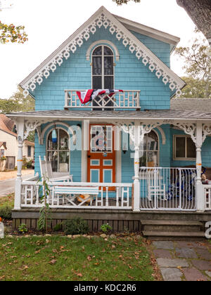 Gingerbread case di camp-associazione meeting park Oak Bluffs al Vigneto di Martha ma usa Foto Stock