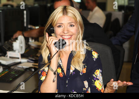 Le celebrità partecipano al 13° annuale BGC Charity Day. Con: Holly Willoughby dove: Londra, Regno Unito quando: 11 settembre 2017 credito: John Rainford/WENN.com Foto Stock