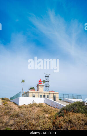 Faro di Ponta da Piedade, Lagos, Portogallo, Europa Foto Stock