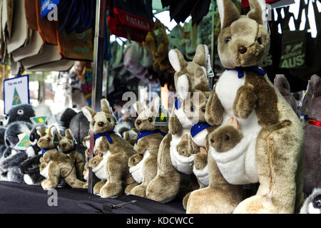 Canguro giocattoli morbidi Queen Victoria Market queen street, Melbourne Australia Foto Stock