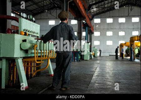 L'usine chimique de Hungnam Fertilizer Complex à Hampung est le principale site chimique et industrielle de corée du nord en octobre 2012 Chemical Foto Stock