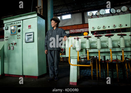 L'usine chimique de Hungnam Fertilizer Complex à Hampung est le principale site chimique et industrielle de corée du nord en octobre 2012 Chemical Foto Stock