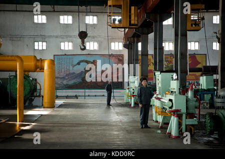 L'usine chimique de Hungnam Fertilizer Complex à Hampung est le principale site chimique et industrielle de corée du nord en octobre 2012 Chemical Foto Stock