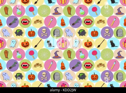 Vectore seamless pattern di halloween Illustrazione Vettoriale