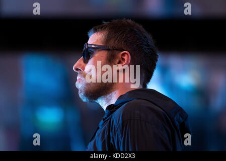 Benicassim, Spagna - Lug 15: Liam Gallagher (musicista) esegue in concerto a fib festival il 15 luglio 2017 a Benicassim, Spagna. Foto Stock