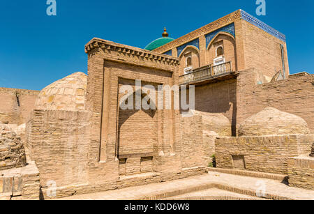 Edifici storici Itchan Kala fortezza nel centro storico di Khiva. sito patrimonio mondiale dell'unesco in Uzbekistan Foto Stock