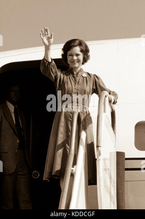 Prima Signora Rosalynn Carter lasciando in una missione a sud America - Per ottenere la licenza di questa immagine, fare clic sul carrello di seguito - Foto Stock