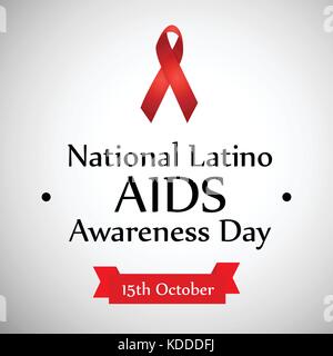 Illustrazione del latino nazionale aids giornata di sensibilizzazione sullo sfondo Illustrazione Vettoriale