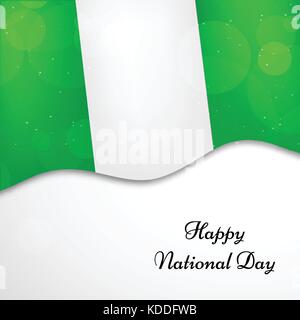 Illustrazione della Nigeria giornata nazionale sullo sfondo Illustrazione Vettoriale