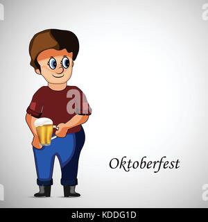 Illustrazione della festa della birra Oktoberfest sfondo Illustrazione Vettoriale