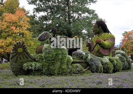 Mosaicanada 150 è l'evento orticola per onorare il centocinquantesimo anniversario del Canada si trova in Jacques Cartier park, Gatineau, Quebec, Canada. Foto Stock