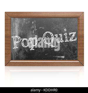 Pop quiz scritti sulla lavagna, rendering 3D Foto Stock