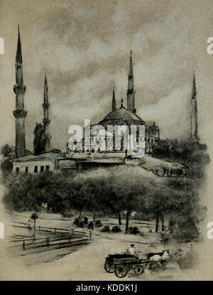La moschea di Santa Sofia, Costantinopoli, Turchia, circa 1900 Foto Stock
