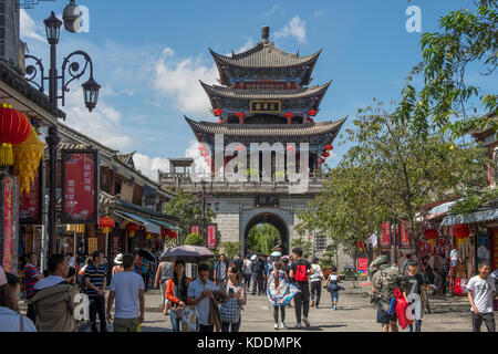 Torre wuhua, città antica di Dali, Yunnan, Cina Foto Stock