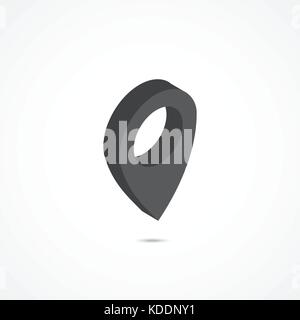 Posizione icona isometrica 3d illustrazione Illustrazione Vettoriale