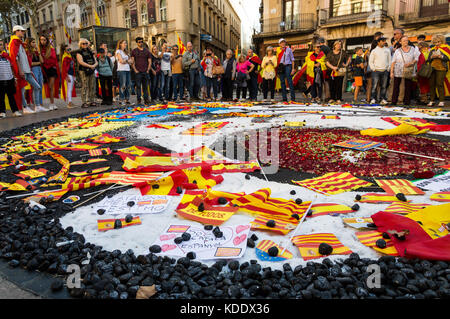 Barcellona, Spagna 12 ottobre 2017: Spagnolo anniversario della scoperta dell'America Foto Stock