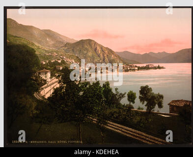 Menaggio, vista generale, Lago di Como, Italia LCCN2001700790 Foto Stock