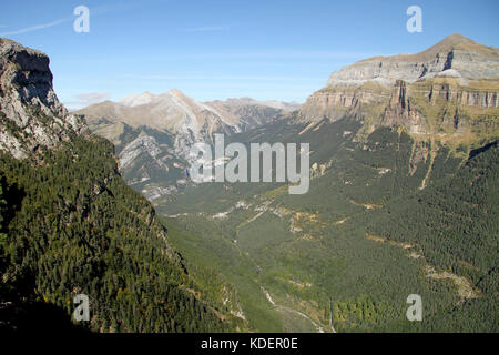 Ordesa Valley nei Pirenei, Huesca Spagna. Foto Stock