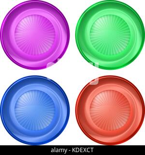 Set di pulsanti rotondi Illustrazione Vettoriale