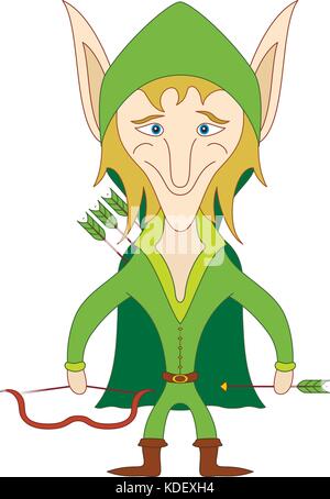 Elf archer Illustrazione Vettoriale