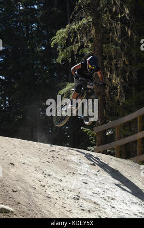 Aria di Fox in discesa - crankworx whistler 2017 Foto Stock