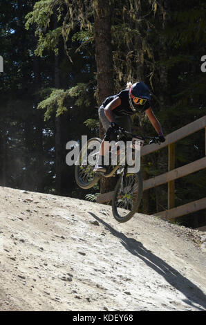 Aria di Fox in discesa - crankworx whistler 2017 Foto Stock