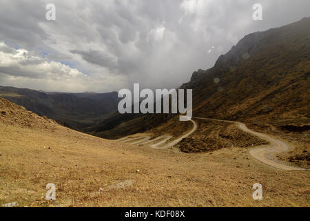 Regione di Issyk-Kul, Karakichi, Lago Sonkel, Kirghizistan Foto Stock