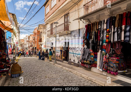 Witches Mercato, La Paz, Bolivia Foto Stock