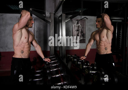 in palestra Foto Stock