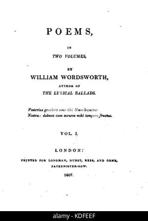 Poesie in due volumi Foto Stock