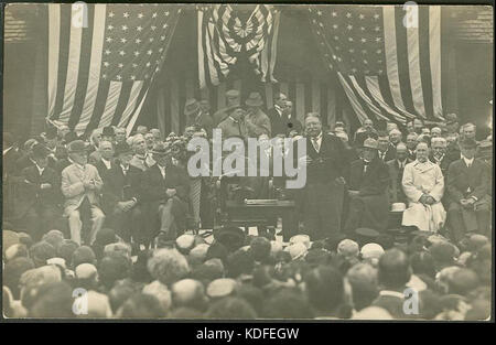 Presidente Taft parlando a Michigan Central Station 1911 Foto Stock