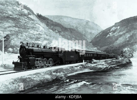 L'Ocean Limited Matapedia, un treno passeggeri che operava nel 1915, faceva parte della rete Canadian Pacific Railway. Offriva servizi di trasporto cruciali all'inizio del XX secolo, facilitando i viaggi attraverso il Canada. Foto Stock