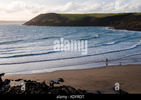 Manorbier Pembrokeshire Coast National Park in Galles Foto Stock