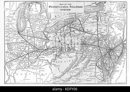 Pennsylvania Railroad del sistema esibisce in Alaska Yukon Pacific Exposition, Seattle, Washington, Giugno 19 Pagina mappa Foto Stock