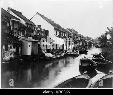 Java piccole imbarcazioni sul villaggio canal LCCN2001705507 Foto Stock