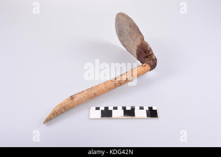 Mississippian dentellato lama Hoe raccolti da J.J.R. Patrick in St Clair County, Illinois, con moderne Haft Foto Stock