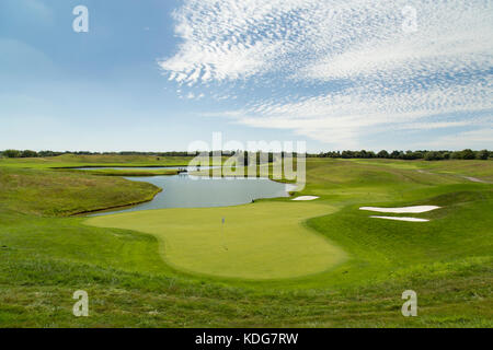 La Ryder Cup Flags & Buggy 2018 Foto Stock