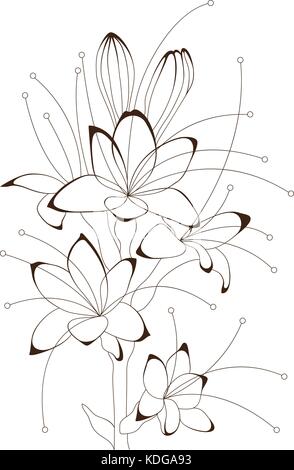 Vintage bouquet di fiori, design floreale, illustrazione vettoriale Illustrazione Vettoriale