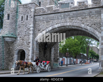 Saint Louis Gate, Vieux Quebec, la Città Vecchia, la città di Québec, Canada. Foto Stock