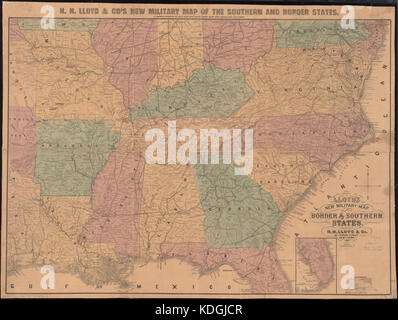 Lloyd's nuova mappa militare del confine e dagli stati del sud (14490331682) Foto Stock