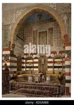 Interno di una casa, Damasco, Terra Santa, (es. La siria) LCCN2002724984 Foto Stock