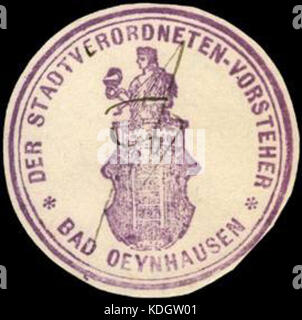 Siegelmarke Der Vorsteher Stadtverordneten Bad Oeynhausen W0217094 Foto Stock