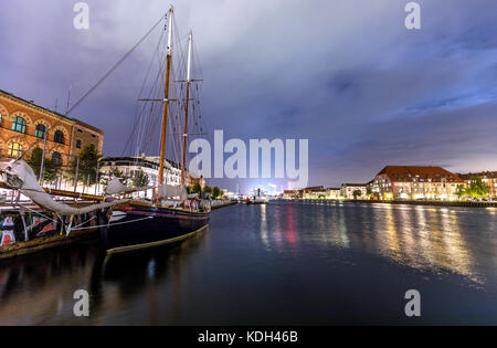 Scenic estate vista sulla città vecchia di Copenaghen, Danimarca Foto Stock