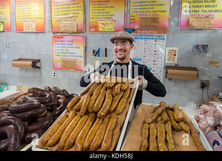 Moore street market East Williamsburg NYC Brooklyn Foto Stock